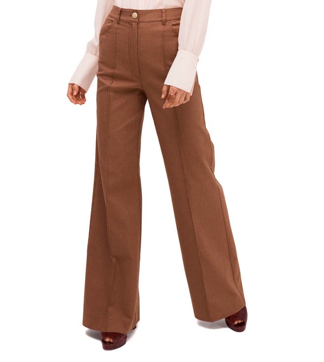 Buy Kate Spade Spice Cake Heather Basket Weave Flare Fit Pants for Women  Online @ Tata CLiQ Luxury