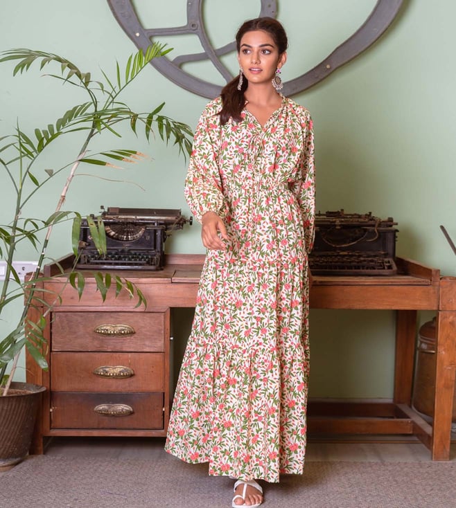 Buy Rivaaj Pink Floral Top and Skirt 