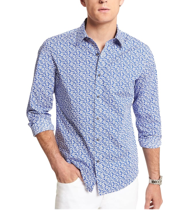 Buy MICHAEL Michael Kors Tide Blue Floral Print Slim Fit Shirt for Men  Online @ Tata CLiQ Luxury