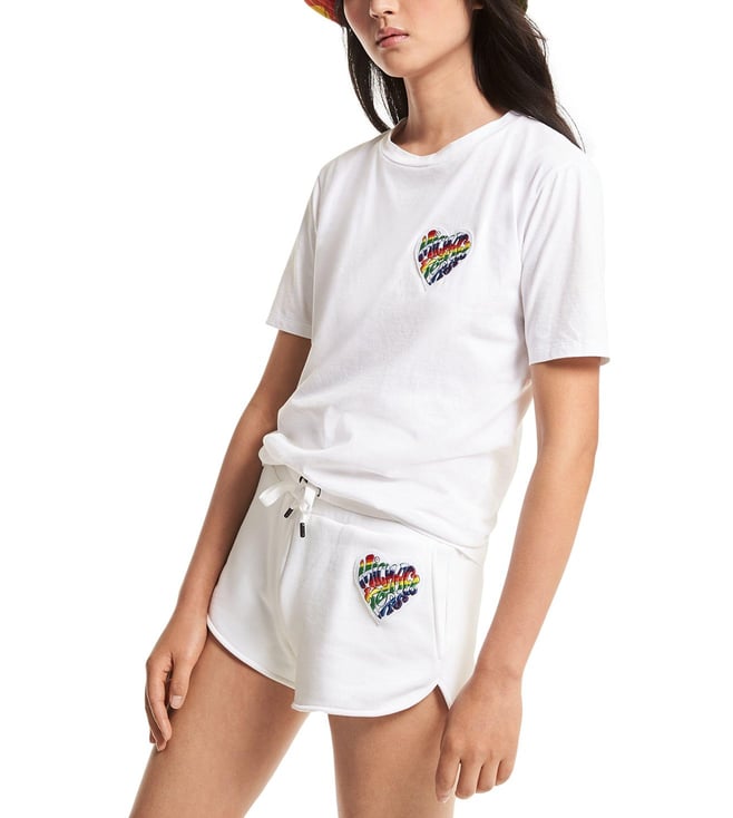 Buy MICHAEL Michael Kors Pride Heart Logo Relaxed Fit Shorts for Women  Online @ Tata CLiQ Luxury