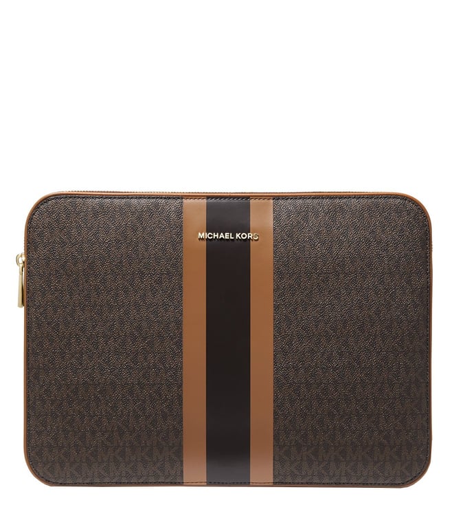 Jet Set Logo Stripe 13 Inch Laptop Case Michael Kors