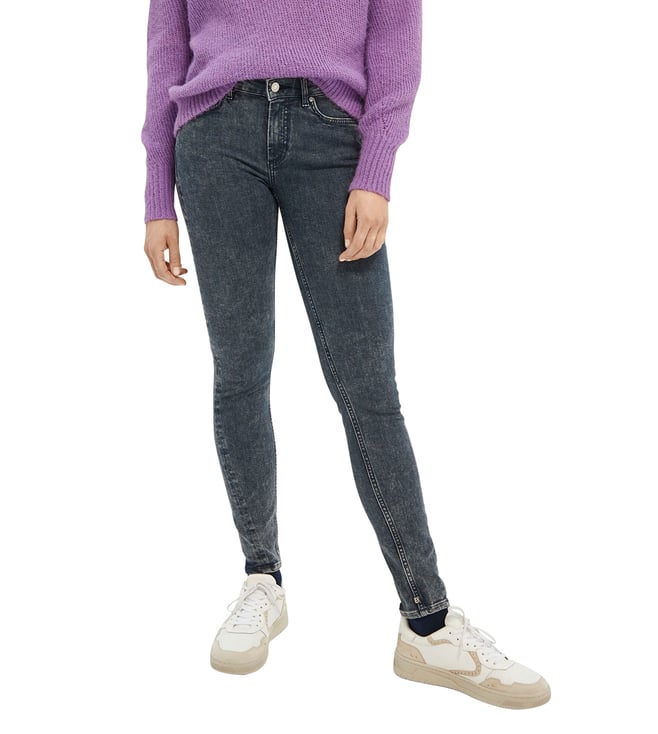 Buy Scotch \u0026 Soda La Bohemienne Skinny Night \u0026 Day Heavily Washed Mid Rise  Jeans only at Tata CLiQ Luxury