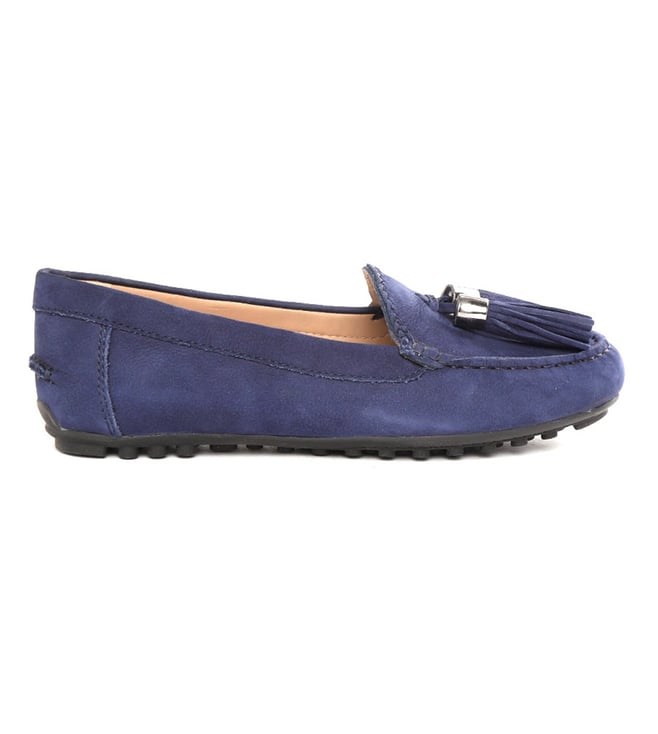 navy leather moccasins womens