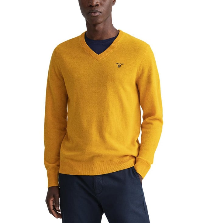 Buy Gant Yellow Fashion Embroidered Relaxed Fit Hoodie for Men Online @  Tata CLiQ Luxury