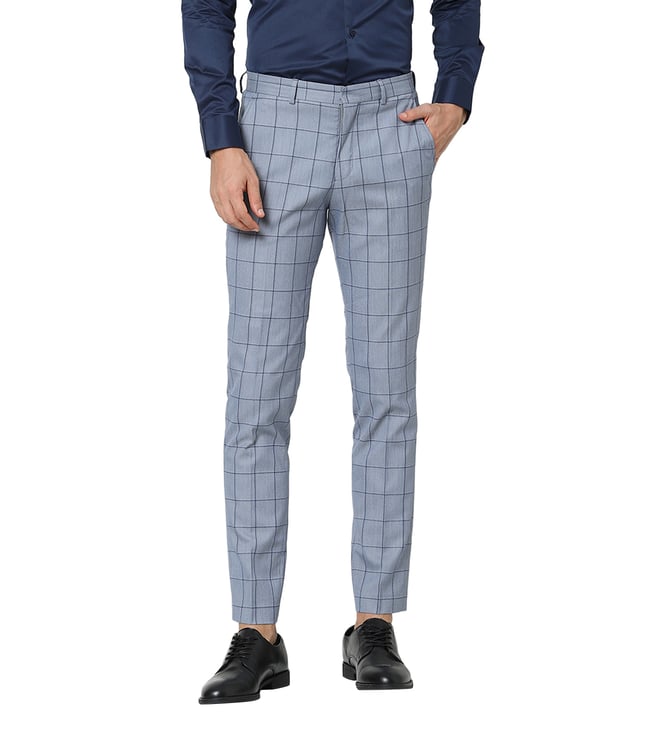 Homme Slim : pantalon stretch à carreaux Midnight Blue Check