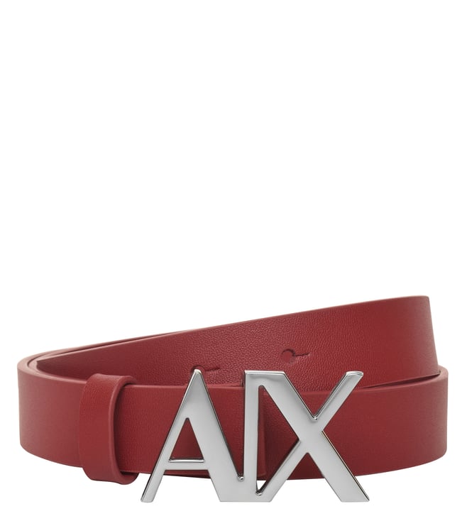 Buy Armani Exchange Red Embossed Logo Waist Belt for Women Online @ Tata  CLiQ Luxury