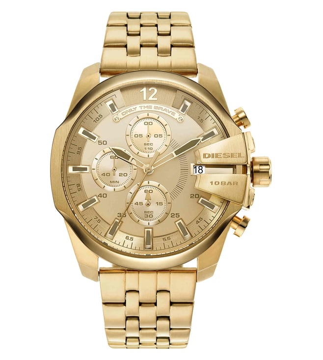 Gold diesel watch online price