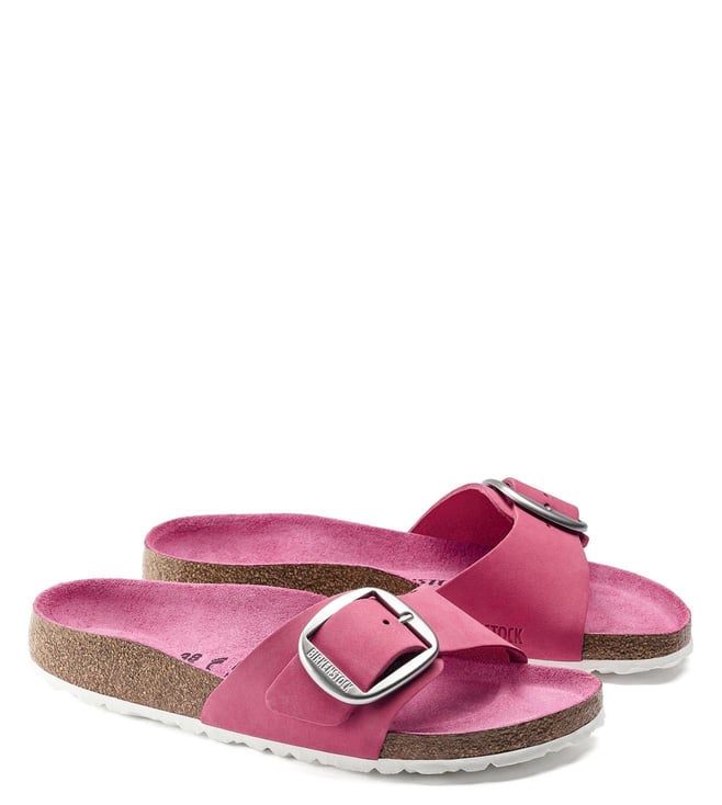 detektor Duftende Definition Buy Birkenstock Madrid Big Pink Narrow Width Slide Sandals for Women Online  @ Tata CLiQ Luxury