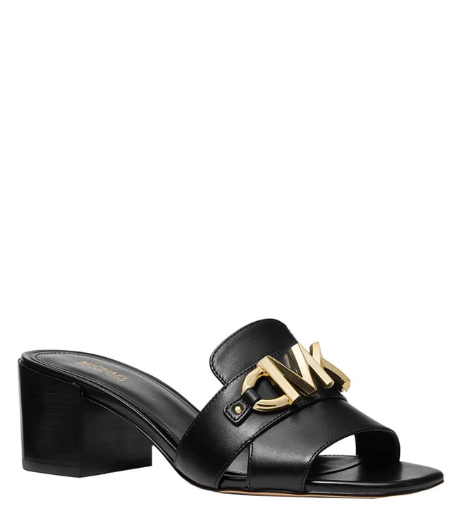 Buy MICHAEL Michael Kors Black Izzy Logo Slide Sandals for Women Online @  Tata CLiQ Luxury