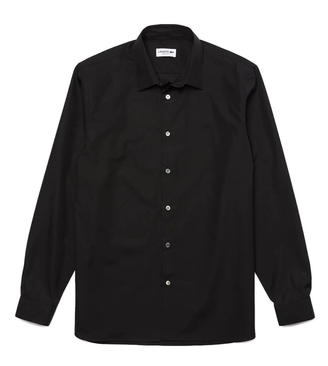 lacoste black dress shirt