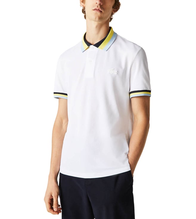 Buy Lacoste White x Jeremyville Design Classic Fit Unisex Polo T-Shirt  Online @ Tata CLiQ Luxury