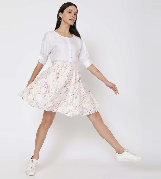 AMMA Solid Women Asymetric White Skirt  Buy AMMA Solid Women Asymetric White  Skirt Online at Best Prices in India  Flipkartcom
