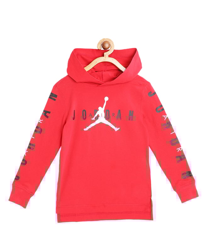 boys red jordan hoodie