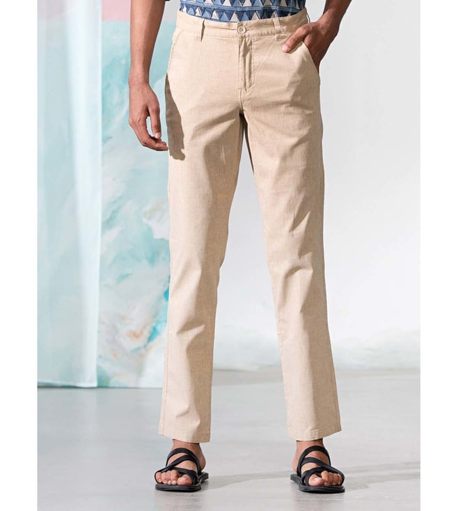 Fabindia Casual Trousers : Buy Fabindia Mustard Cotton Slim Fit Trouser Pant  Online | Nykaa Fashion