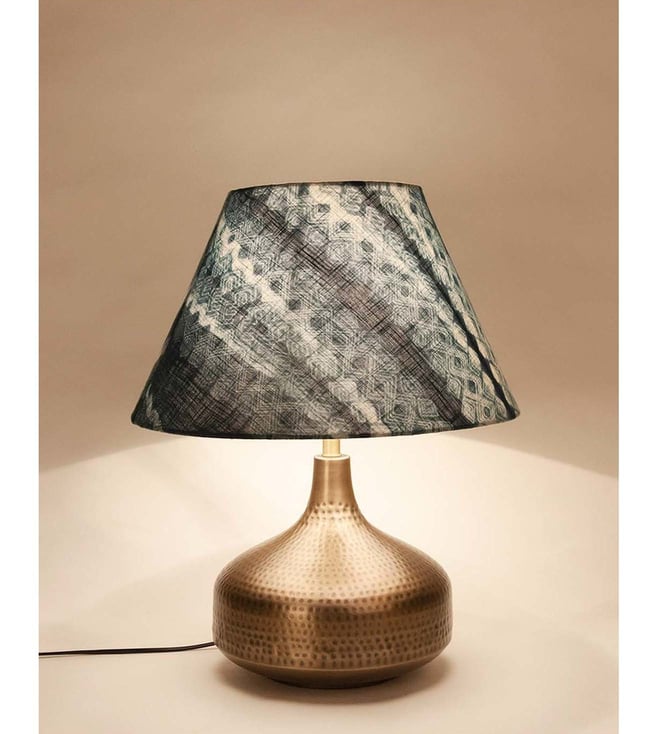 Buy Fabindia Niva Brown Metal Table Lamp Set of 1 at Best Price