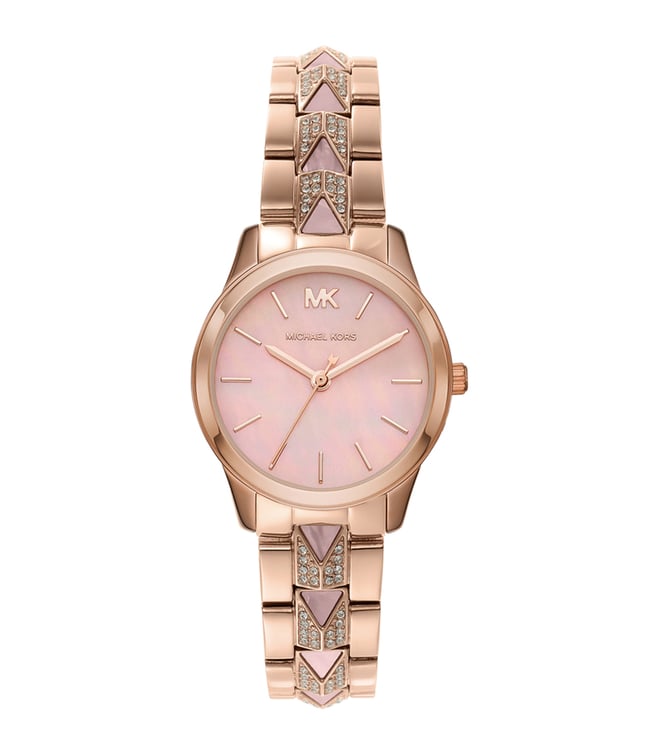 Michael Kors Runway Mercer Watch MK6856 Rose Gold Tone Pink