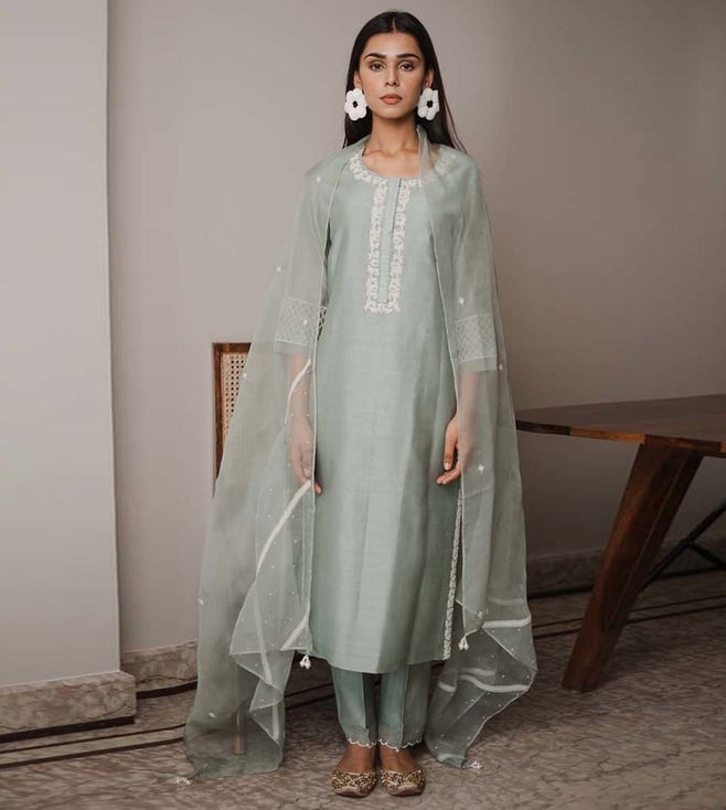 Pink Mint Green Qudrat Kurta 