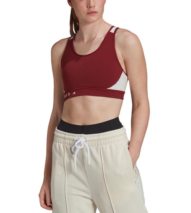 Buy Adidas Maroon & Red Fitted Sports Bra Online @ Tata CLiQ Luxury