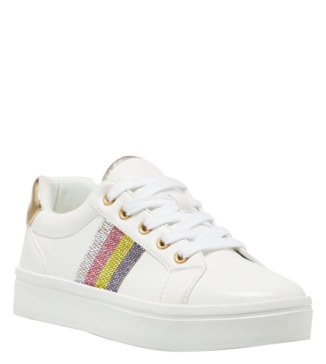 Buy Dune London White EARLY DI Rainbow Trainers Women Sneakers Online ...