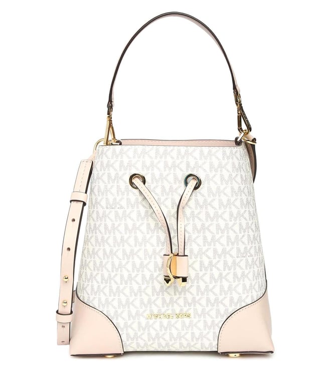 Buy Michael Kors Vanilla & Soft Pink Mercer Gallery Bucket Bag for Women  Online @ Tata CLiQ Luxury