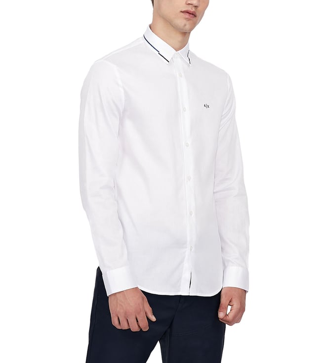 Armani Exchange White Slim Fit Shirt 