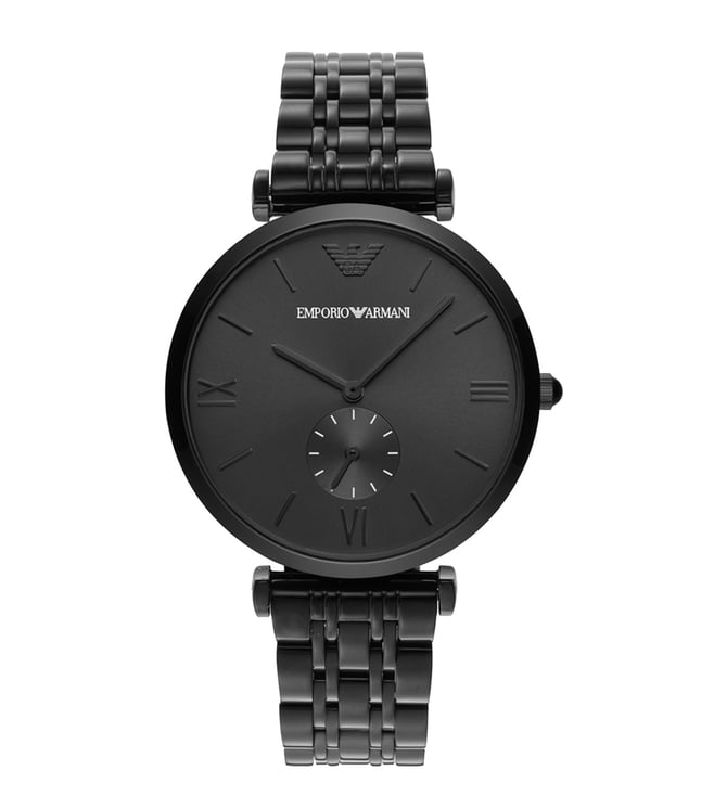 Emporio Armani Male Black Analog Stainless Steel Watch | Emporio Armani –  Just In Time