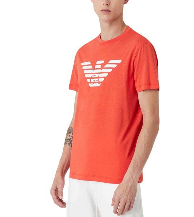 emporio armani orange t shirt