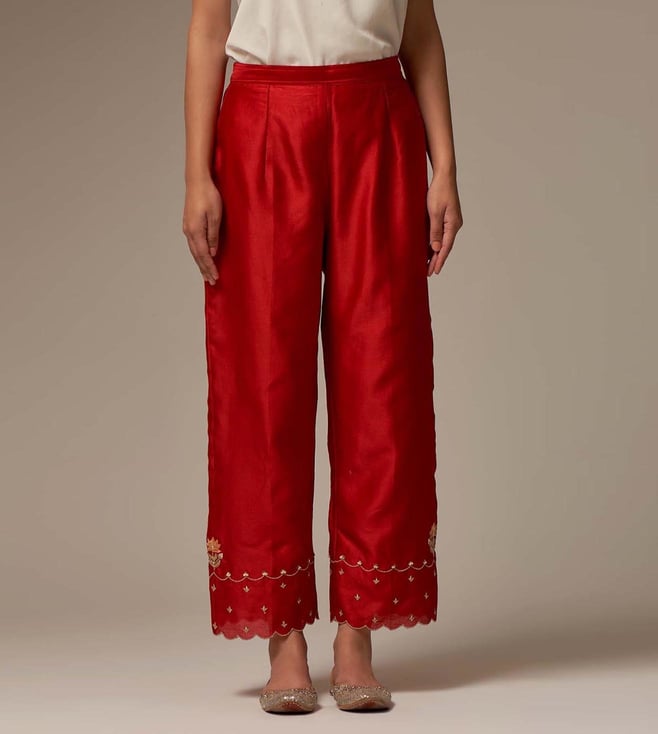 LAutre Chose floralprint Silk Trousers  Farfetch