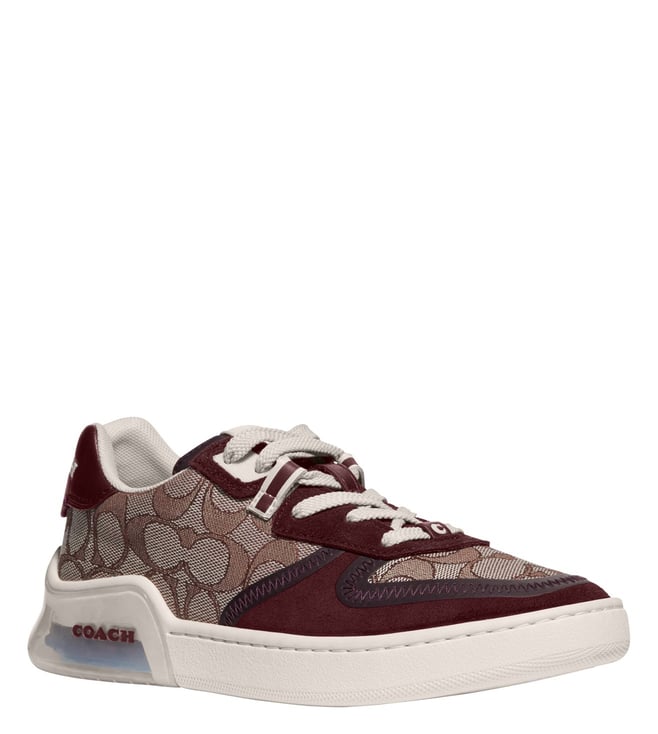 coach burgundy sneakers