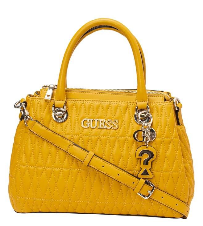 guess brinkley triple compartment satchel