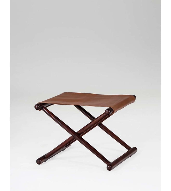 Buy Fabindia Brown Sheesham Folded Side Table Set of 1 at Best Price