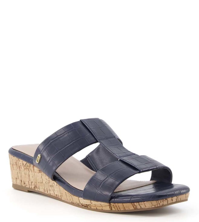 Buy Dune London KEEPAR DI Navy Slide Wedges Online @ Tata CLiQ Luxury