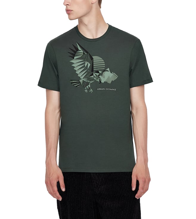 armani exchange green t shirt