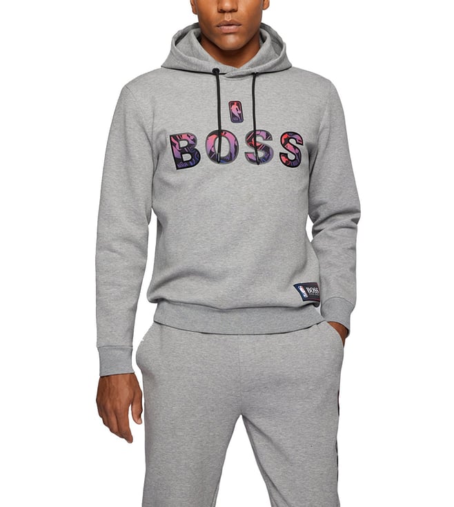 Boss Unisex Relaxed-Fit Hoodie - White