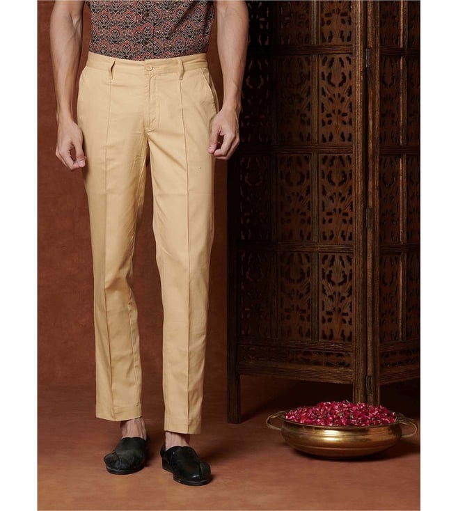 Buy Fabindia Beige Cotton Relaxed Fit 