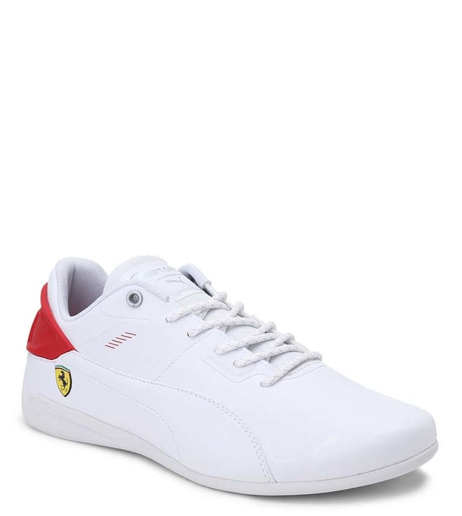 puma white driving shoes