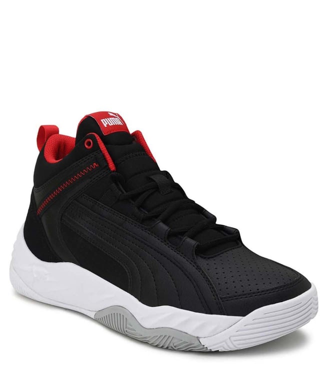 puma sneakers black and red