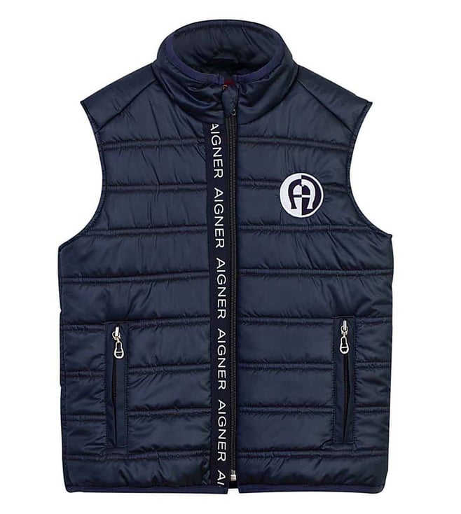 childrens navy quilted jacket