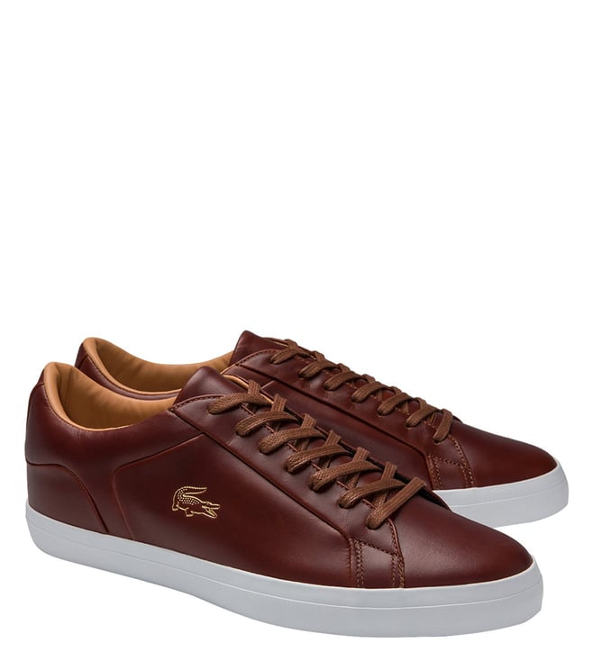 lacoste brown lerond trainers