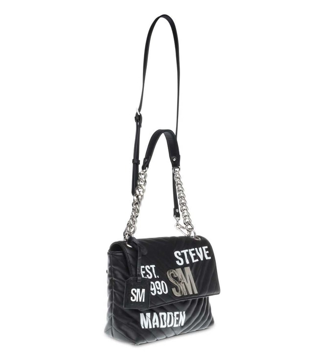 Buy Steve Madden Black & White BPATRINA Small Satchel Bag for Women ...