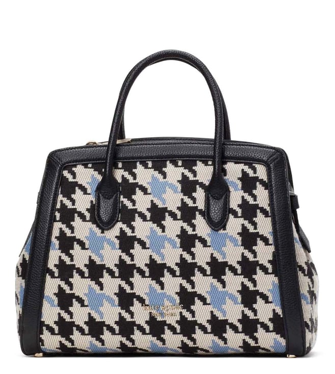 Knott Houndstooth Medium Satchel