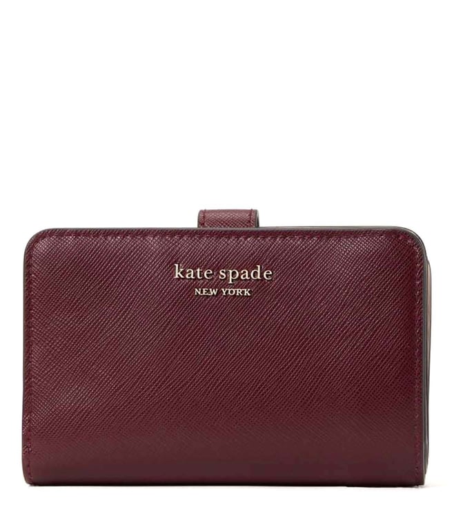 Buy Kate Spade Burgundy Small Spencer Compact Wallet for Women Online @  Tata CLiQ Luxury