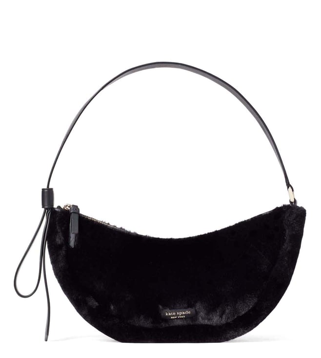 Buy Kate Spade Black Medium Smile Faux-Fur Shoulder Bag for Women Online @  Tata CLiQ Luxury