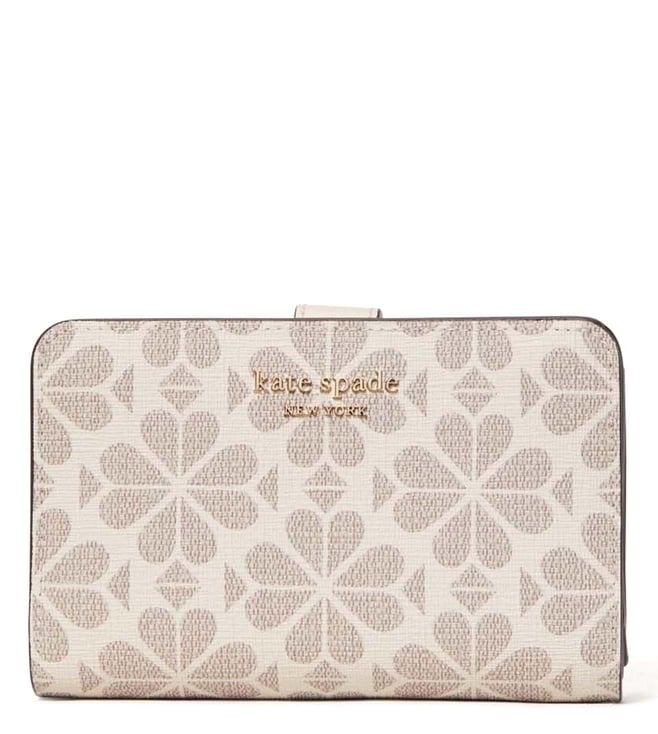 Buy Kate Spade Beige Spade Flower Coated Canvas Compact Wallet for Women  Online @ Tata CLiQ Luxury
