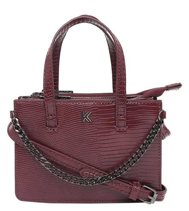 Cross Tote Bag Burgundy