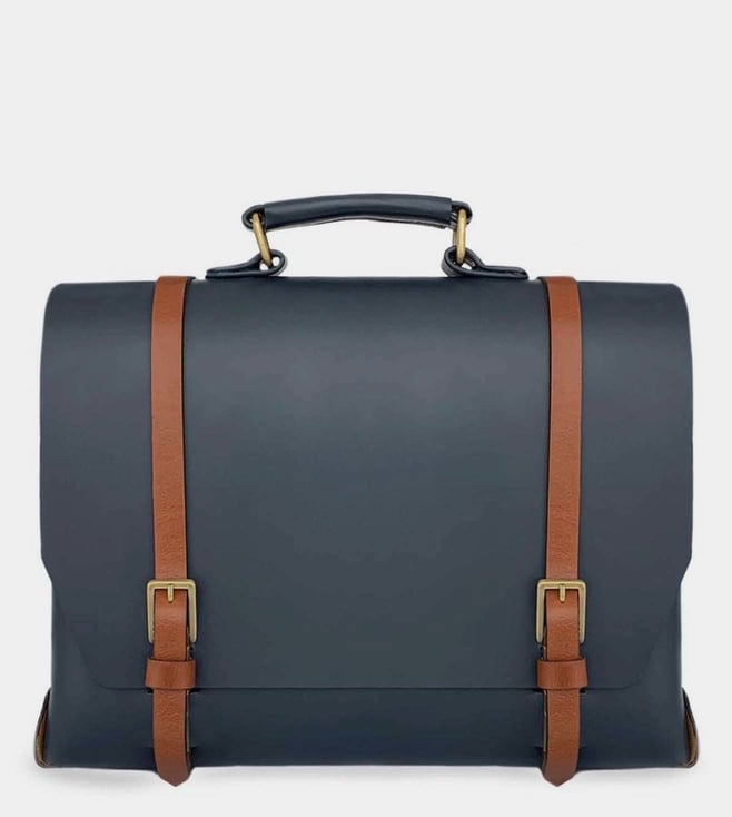 Buy Nappa Dori Navy Blue with Tan Grenadier III Travel Bag for Men