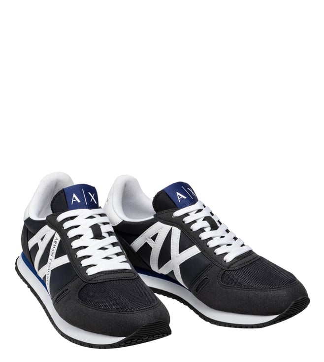 Buy Armani Exchange Navy Low-Top Logo Lace Up Men Sneakers Online @ Tata  CLiQ Luxury