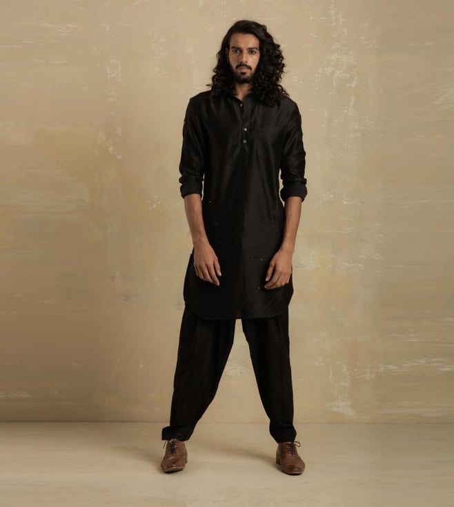 black pathani salwar