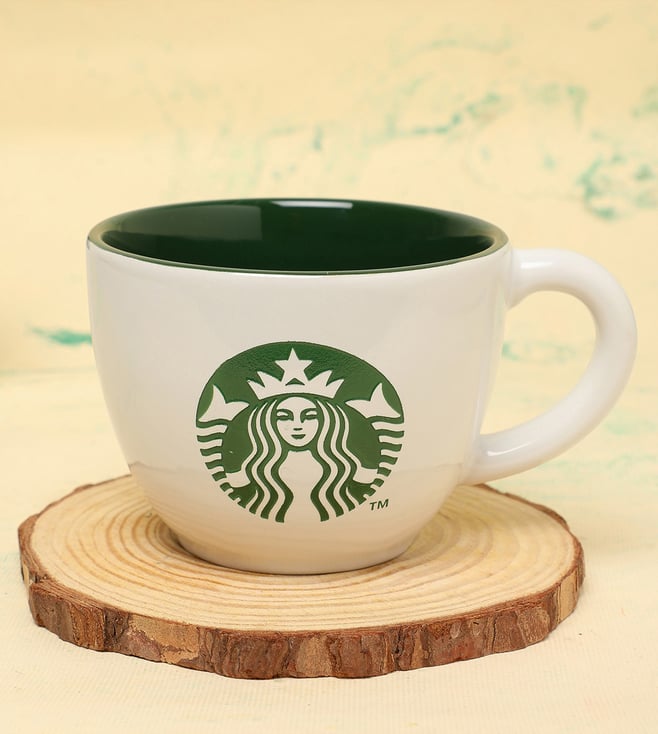 Buy Starbucks White and Green Siren Coffee Mug 296 ml Online Tata