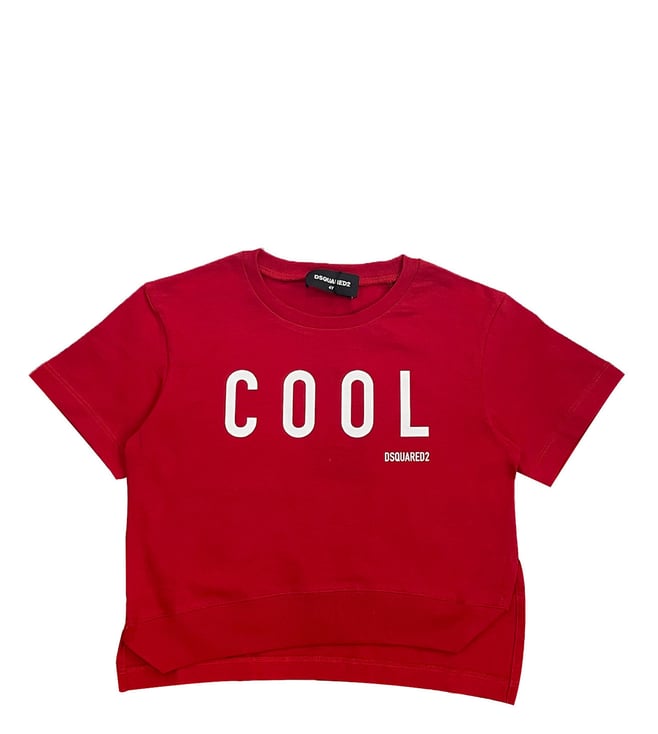 DSQUARED2 Kids Red Printed Regular Fit Top